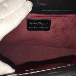 Große Salvatore Ferragamo Damen Handtasche schwarz
