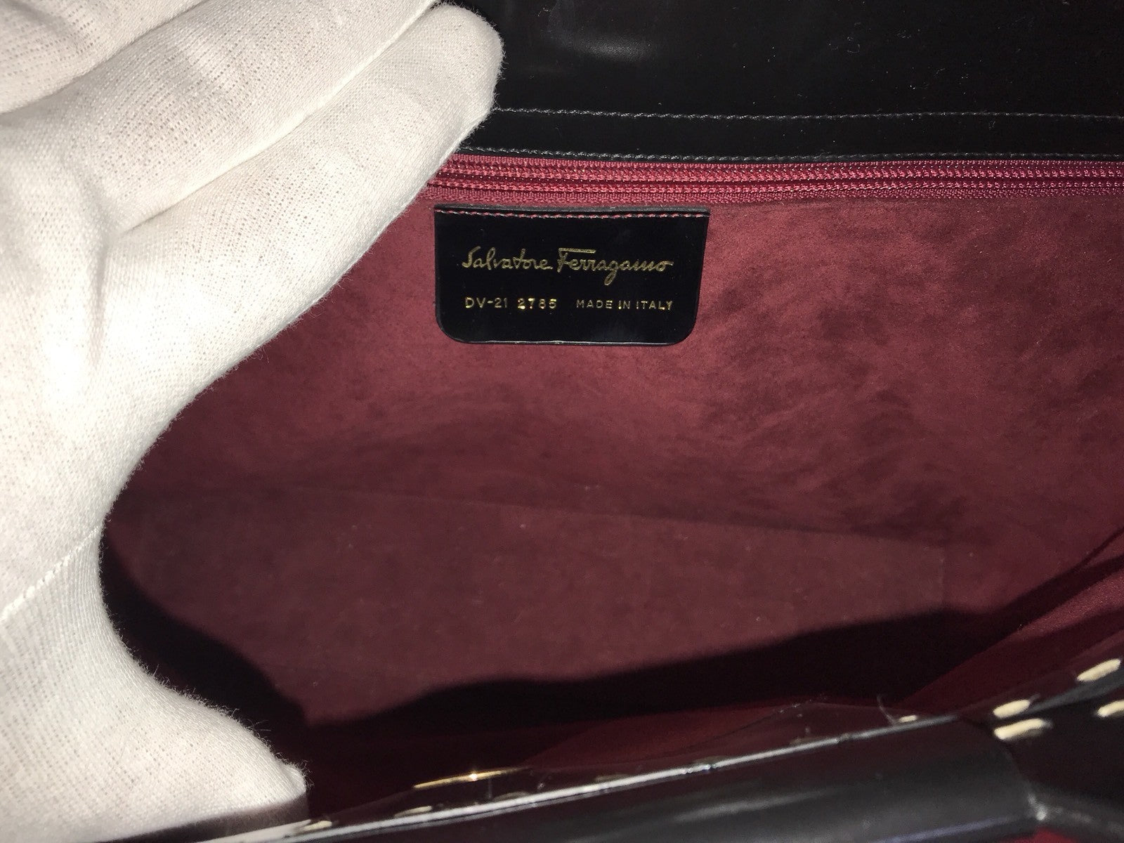 Große Salvatore Ferragamo Damen Handtasche schwarz