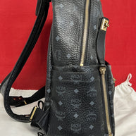 MCM Dual Stark Rucksack Großes Modell Schwarz Gold