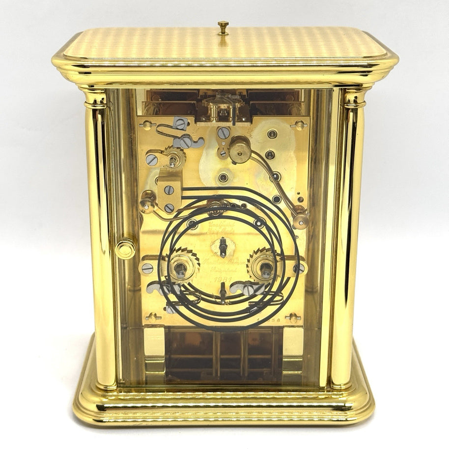 Matthew Norman Tischuhr 8-Tage Werk • Mondphase • Vollkalender • Messing • 17cm