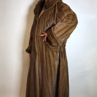 Wunderschöner langer Nerzmantel braun SAGA MINK by ROLF SCHULTE Gr. 42/44 Damen