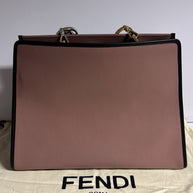 Fendi Runaway Handtasche Medium Bicolor Rose & Schwarz Leder Tote Bag
