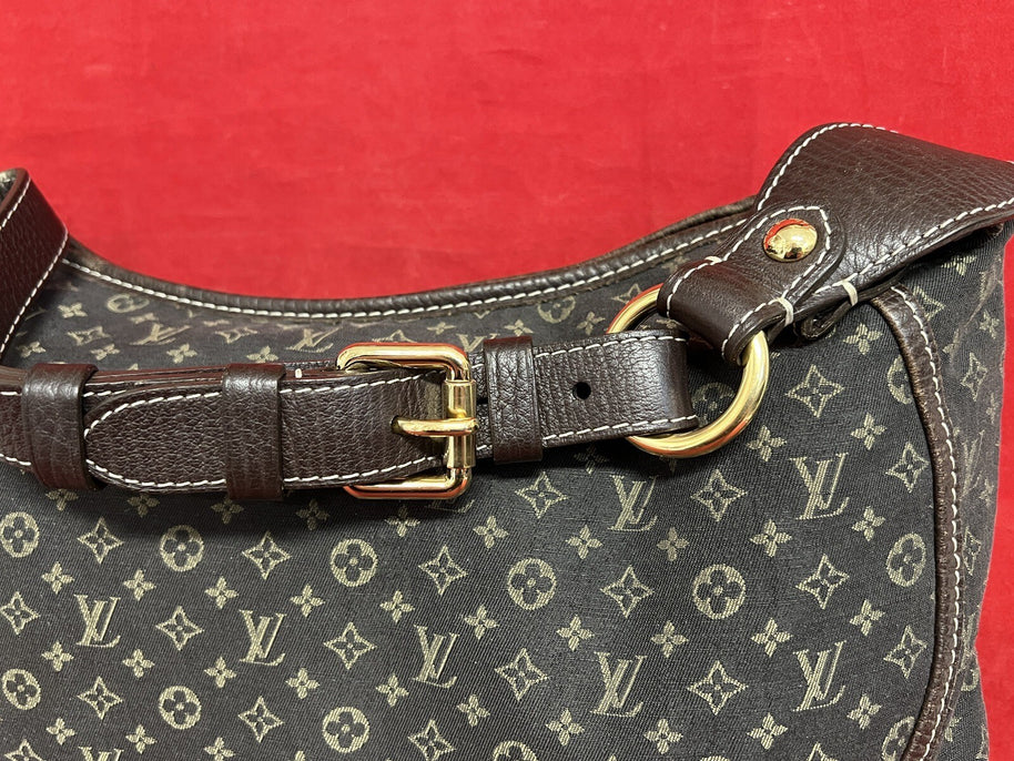 Louis Vuitton Manon MM Mini Lin Monogram Damen Schultertasche Hobo Bag