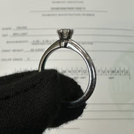 Tiffany & Co. Verlobungsring Platin 950-Gr.52 - Box & Zertifikat 0,30 CT - VVS1