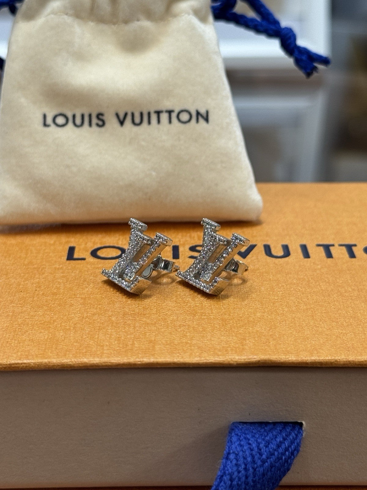 Louis Vuitton M00608 LV Iconic Palladium Ohrringe Ohrstecker