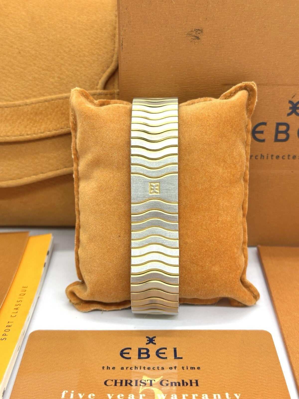 Ebel Wave Classic Herren XL 37mm Stahl/Gold 18K Ref. 1187151 wie NEU