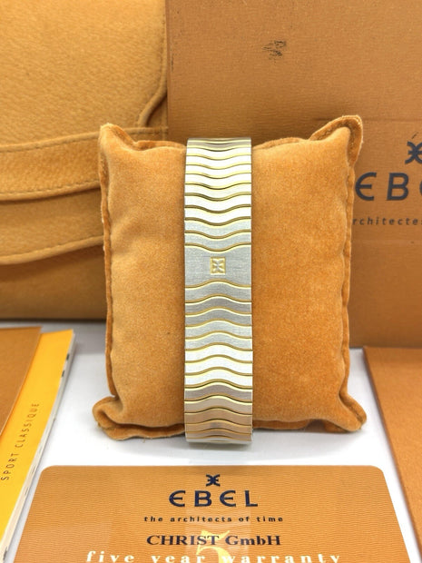 Ebel Wave Classic Herren XL 37mm Stahl/Gold 18K Ref. 1187151 wie NEU