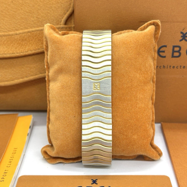 Ebel Wave Classic Herren XL 37mm Stahl/Gold 18K Ref. 1187151 wie NEU