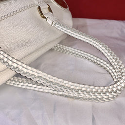 Fendi Selleria Peekaboo Lavorazione a mano Damen Handtasche Weiß Tote Bag
