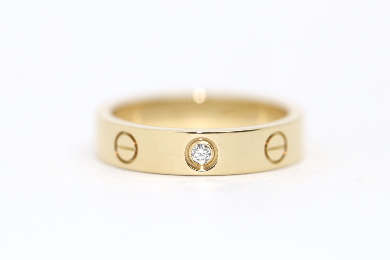 Cartier Love Diamant Ring Trauring/Ehering mit Brillant 18k Gelbgold Gr. 50