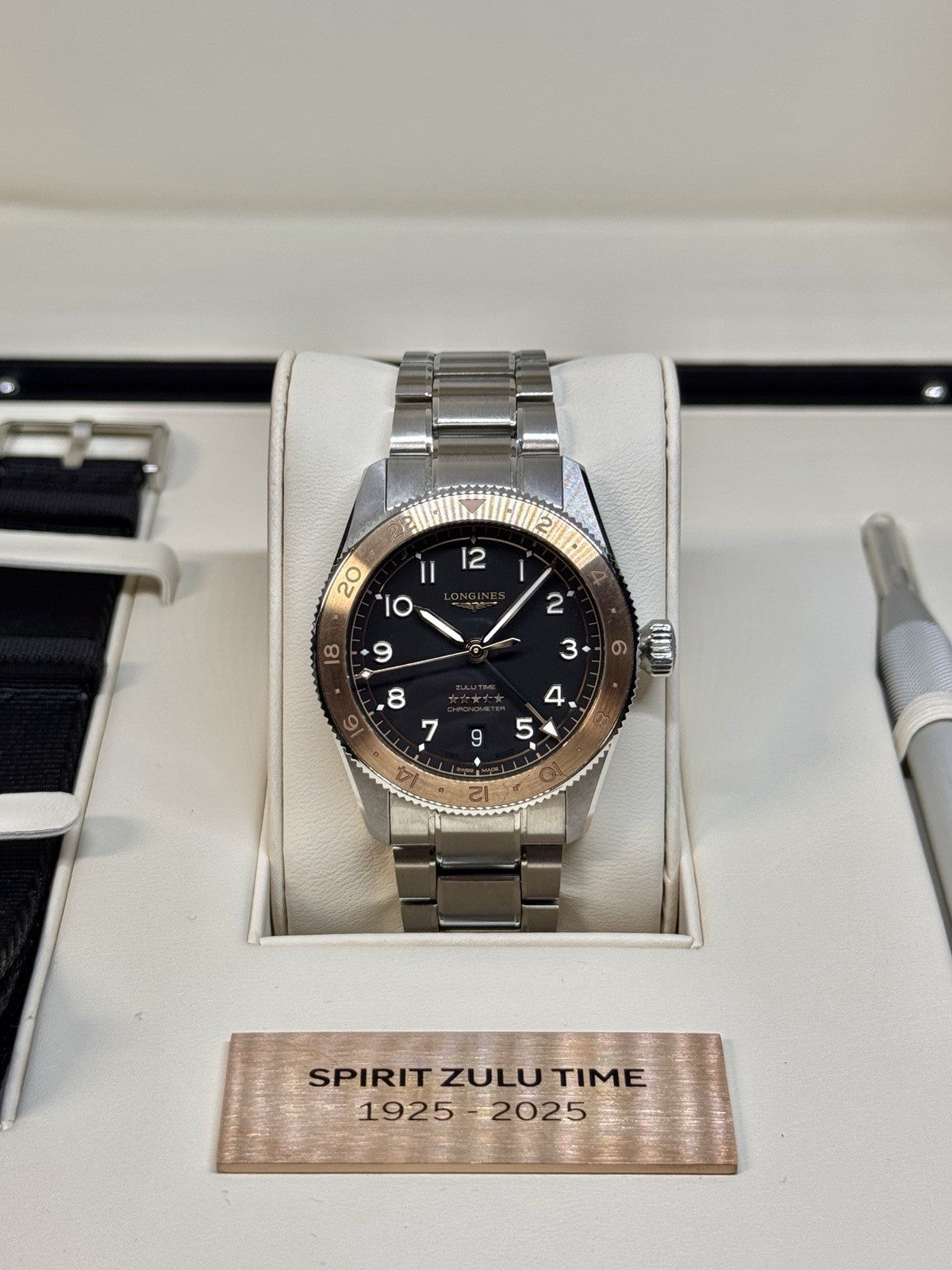 Longines Spirit Zulu Time 1925 39mm Roségold 100 Years Special Ed. L3.803.5.53.6