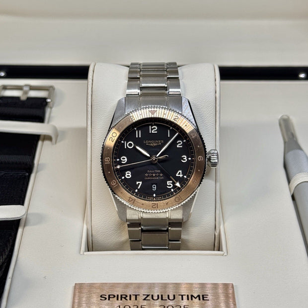 Longines Spirit Zulu Time 1925 39mm Roségold 100 Years Special Ed. L3.803.5.53.6