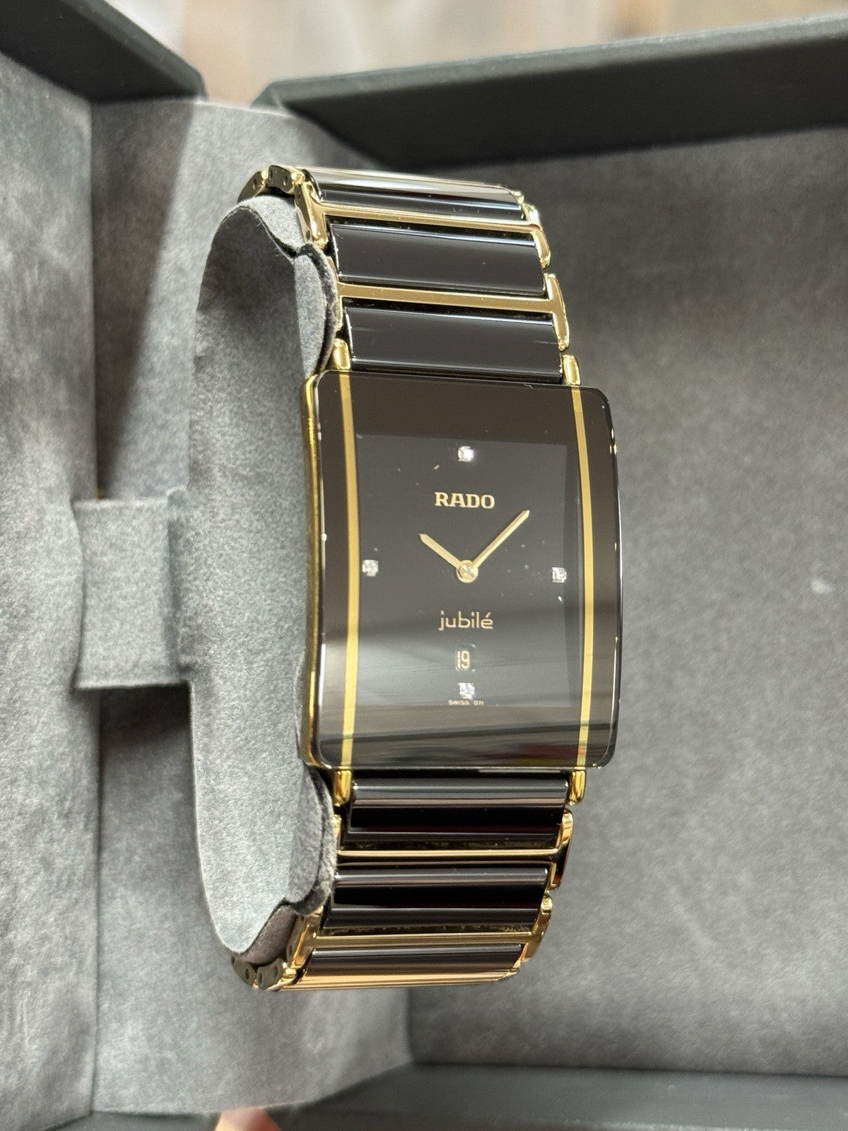 Rado Diastar Integral Jubile Keramik Schwarz Gold mit Diamanten 160.0282.3