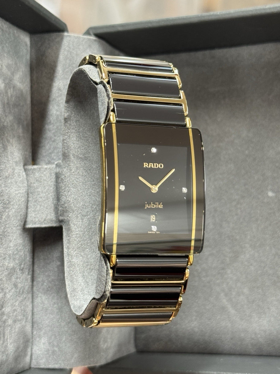 Rado Diastar Integral Jubile Keramik Schwarz Gold mit Diamanten 160.0282.3