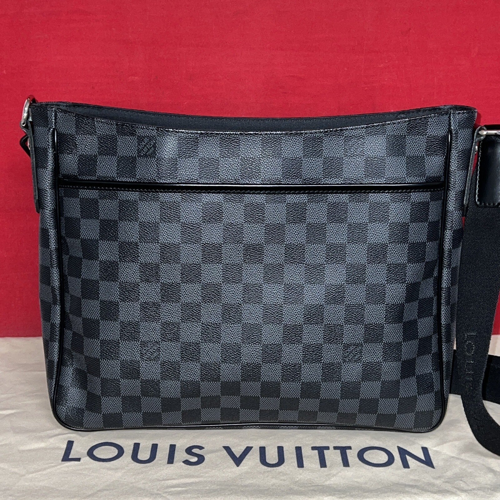 Louis Vuitton Daniel MM Messenger Bag Damier Ebene Herren Umhängetasche 2010