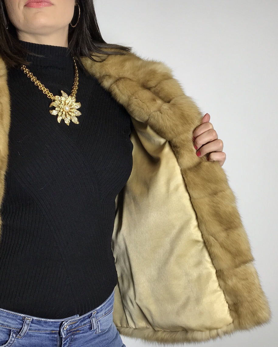 Traumhafte Gold Zobel Jacke by FEILITSCH Damen EU: 38 absolut neuwertig!