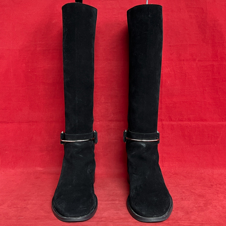 Balenciaga Damen Stiefel, Boots, Schwarz Velours, Samt Gr. 38