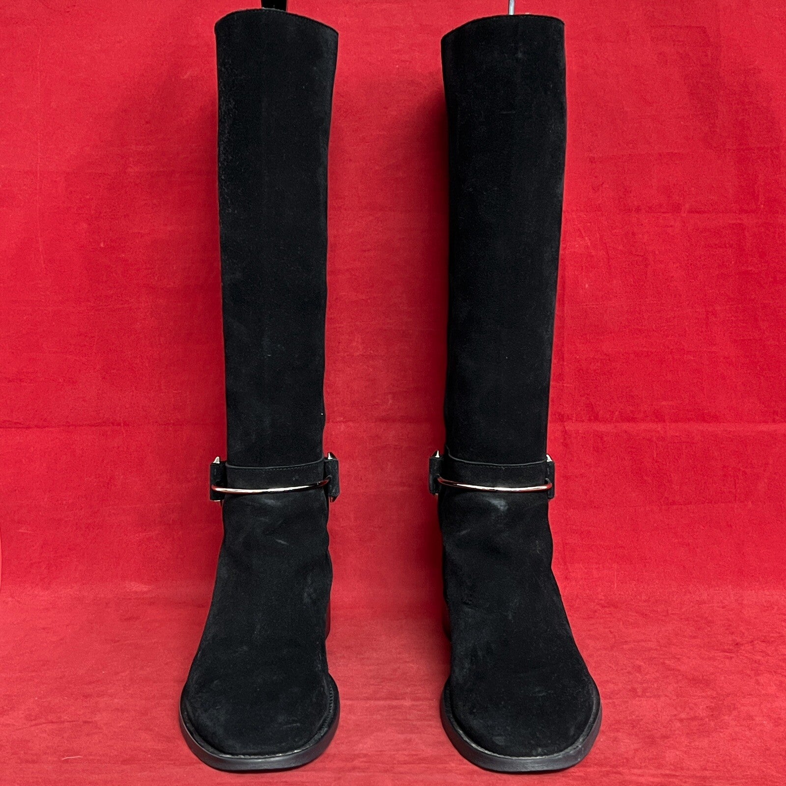 Balenciaga Damen Stiefel, Boots, Schwarz Velours, Samt Gr. 38