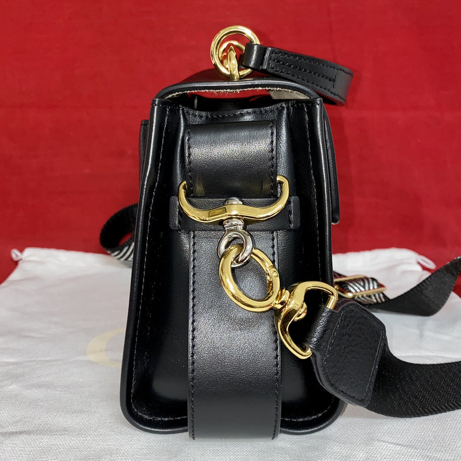Chloe Tess Day Mini Crossbody Bag Leather Black kleine Umhängetasche Schwarz