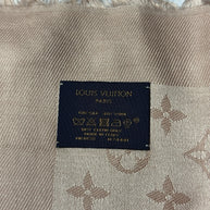 Louis Vuitton Monogram Seide Tuch/Schal 140cm Nude Rose Rosa M74441