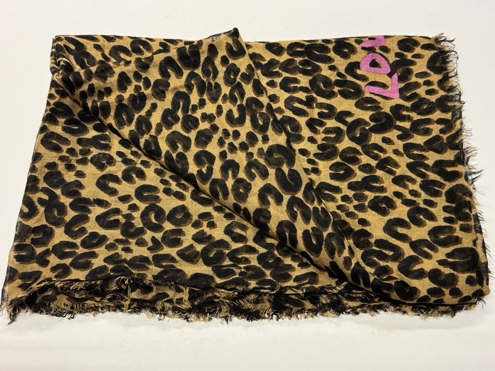 LOUIS VUITTON SCHAL LEOPARD BRAUN PINK KASCHMIR SEIDE TUCH M72215