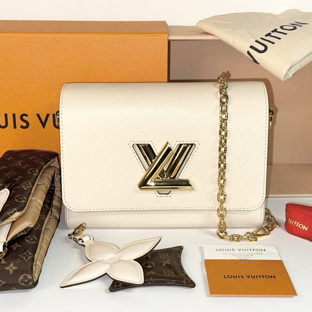 Louis Vuitton Twist MM Pillow ST Creme Epi Leder Original Rechnung Top Zustand