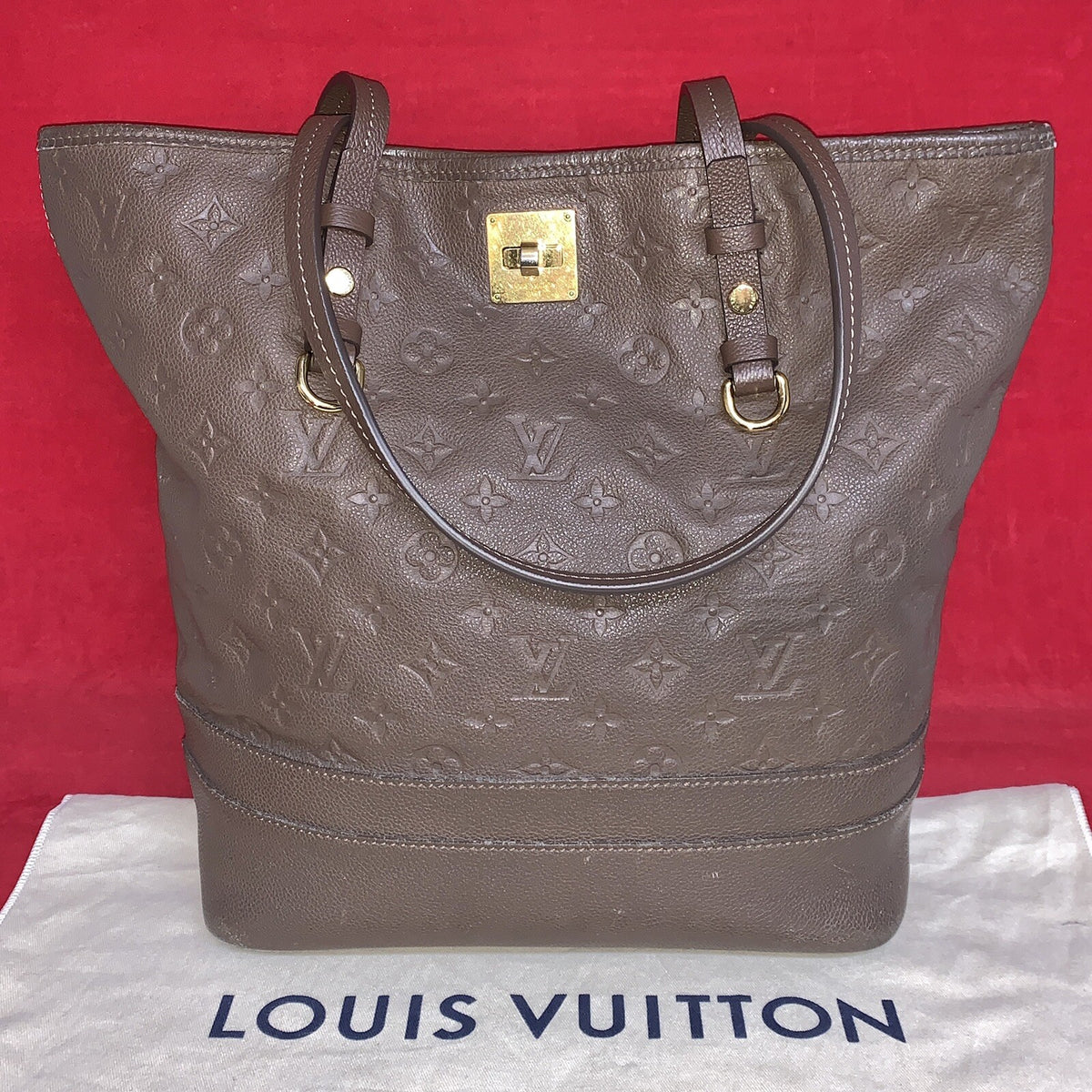Louis Vuitton M40516 Citadine PM Monogram Empreinte Taupe Damen Handtasche 2012