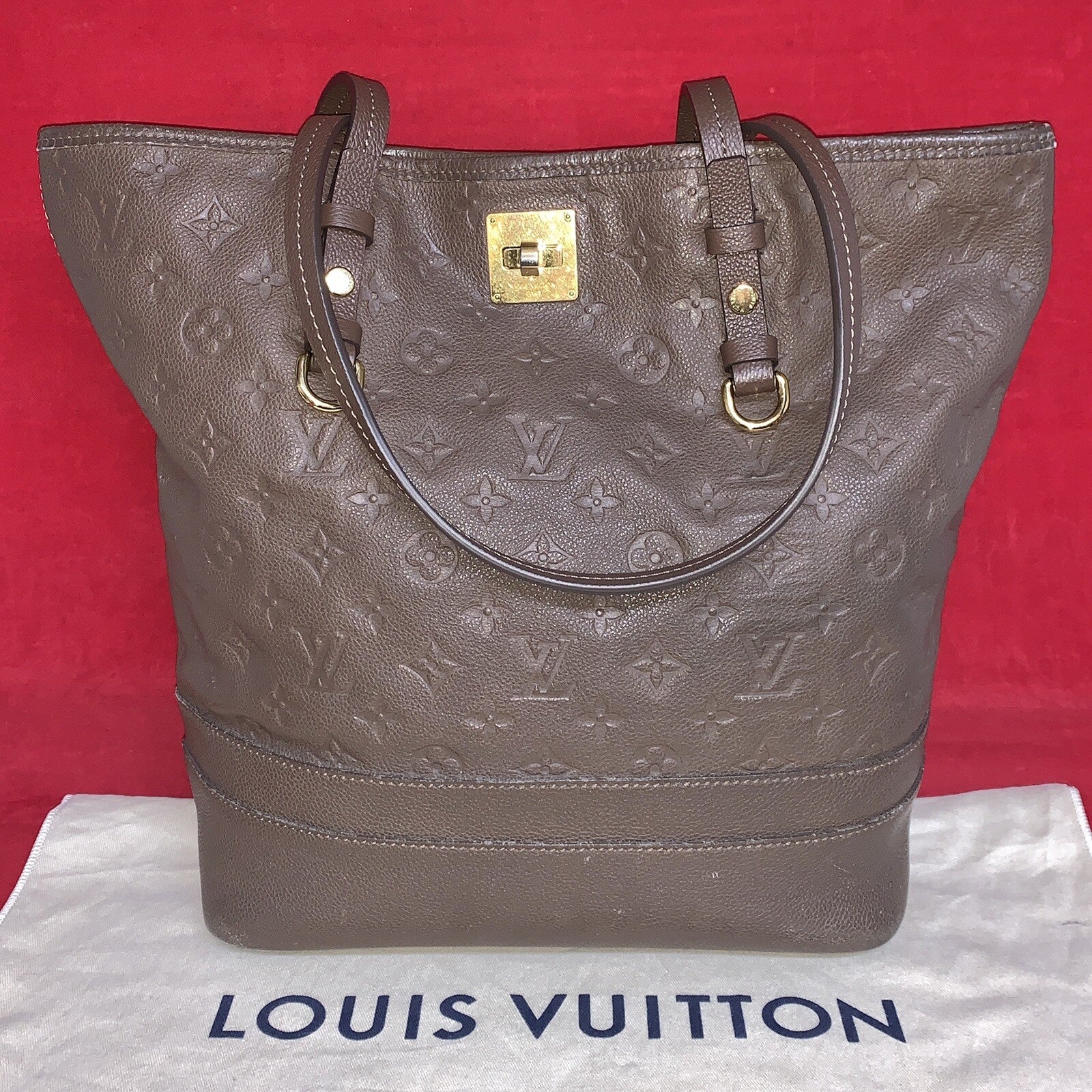 Louis Vuitton M40516 Citadine PM Monogram Empreinte Taupe Damen Handtasche 2012