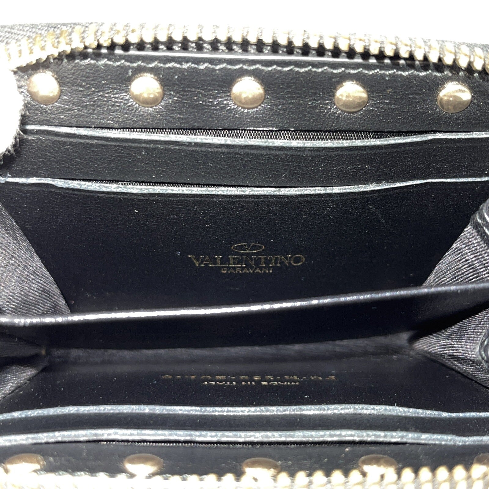 Valentino Garavani Rockstud Damen Portemonnaie Schwarz mit Nieten Geldbörse