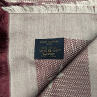 Louis Vuitton Monogram Seide Tuch/Schal 140cm Burgunder Rot Lila M73668