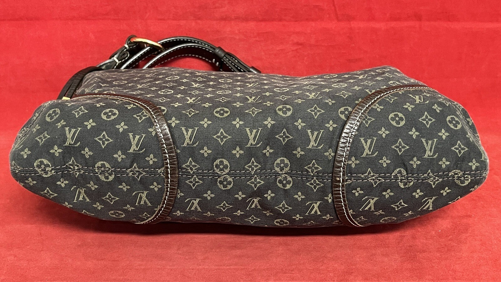 Louis Vuitton Manon MM Mini Lin Monogram Damen Schultertasche Hobo Bag