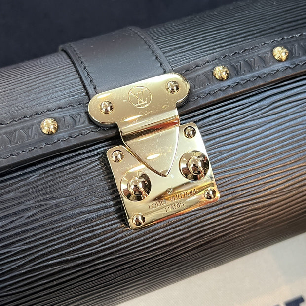 Louis Vuitton M58655 Papillon Trunk EPI Leder Schwarz Umhängetasche 2021