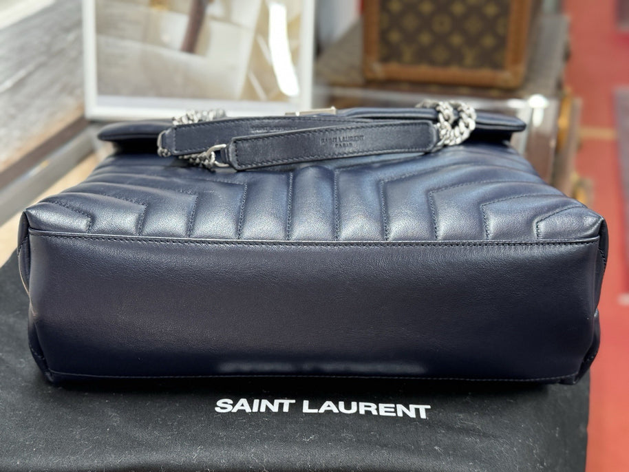 YSL Saint Laurent Loulou Medium Marine Blau Umhängetasche