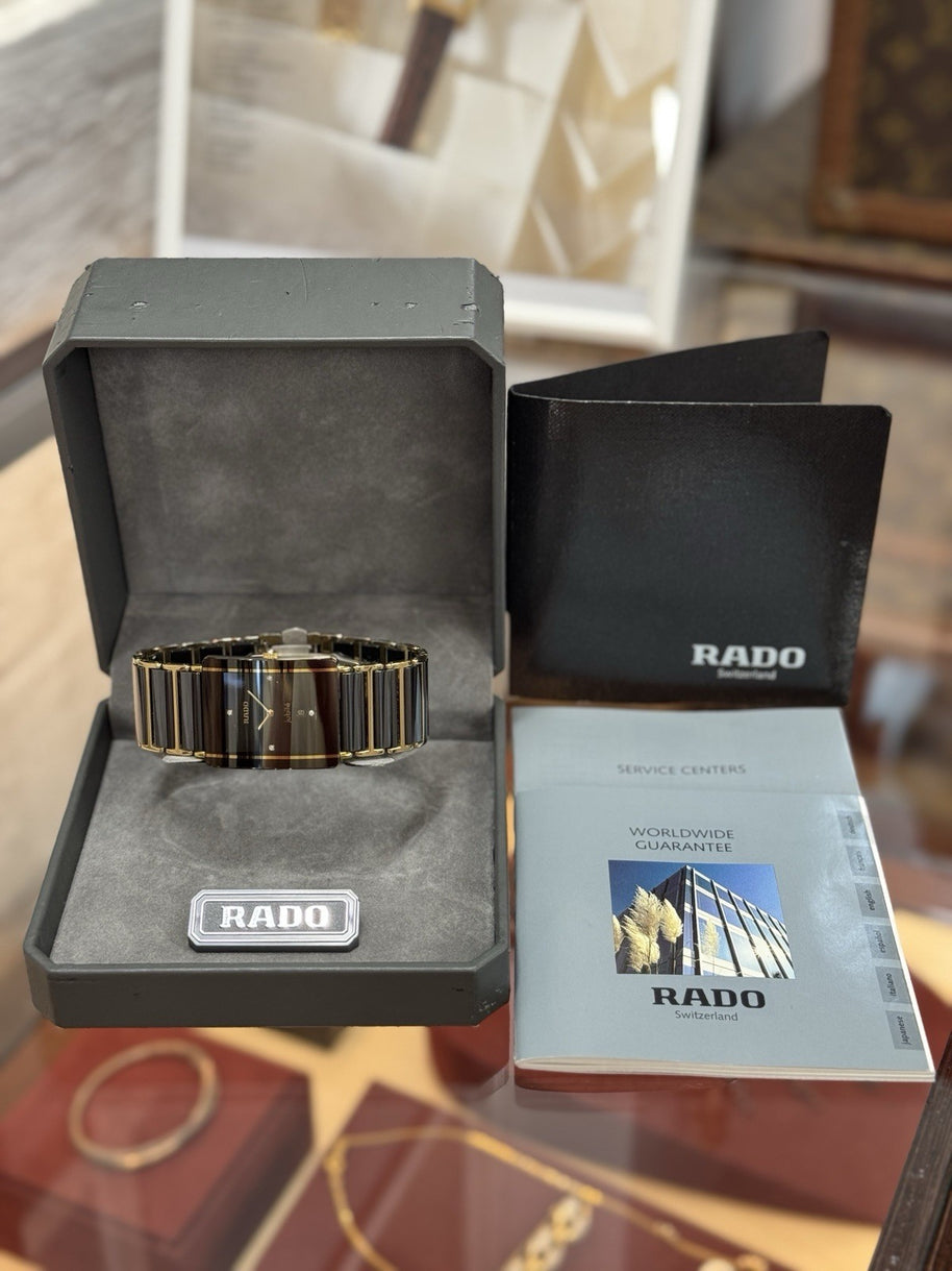 Rado Diastar Integral Jubile Keramik Schwarz Gold mit Diamanten 160.0282.3