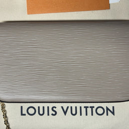 Louis Vuitton M68758 Pochette Felicie Epi Leder Beige Taupe Umhängetasche