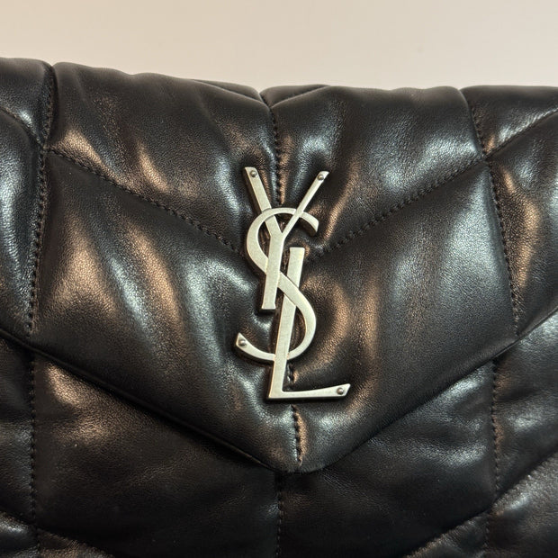 Saint Laurent Schultertasche Puffer Loulou Medium Schwarz Top Zustand