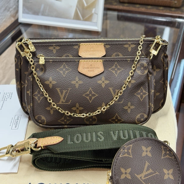 Louis Vuitton Multi Pochette Khaki Umhängetasche M44813