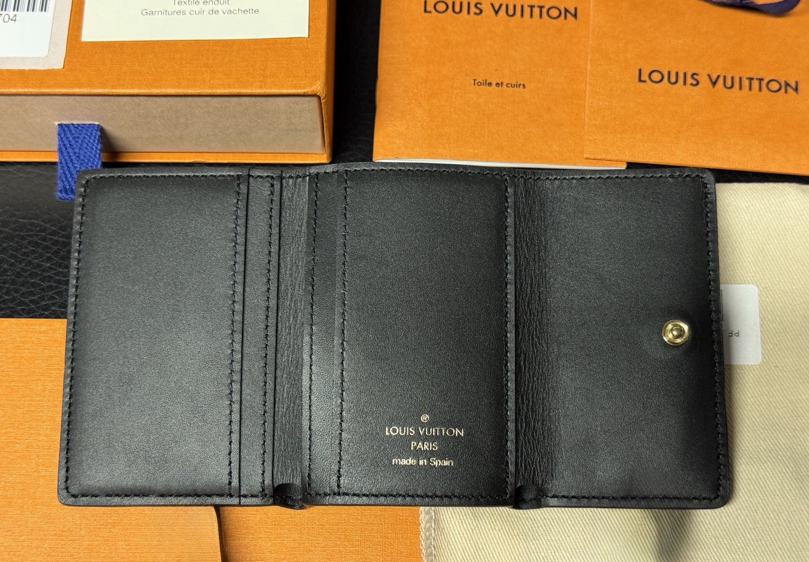 Louis Vuitton Micro Wallet Trifold Geldbörse Monogam Schwarz mit orig. Rechnung