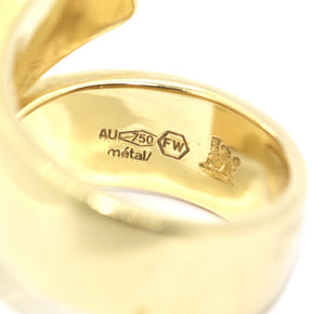 Frey Wille Ring Hundertwasser „Spirals of Life“ 750er 18K Gelbgold & Emaille