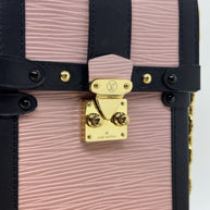 Louis Vuitton Pochette Trunk Vertical Schwarz & Rose Ballerine Epi Umhängetasche