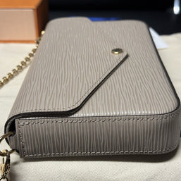 Louis Vuitton M68758 Pochette Felicie Epi Leder Beige Taupe Umhängetasche