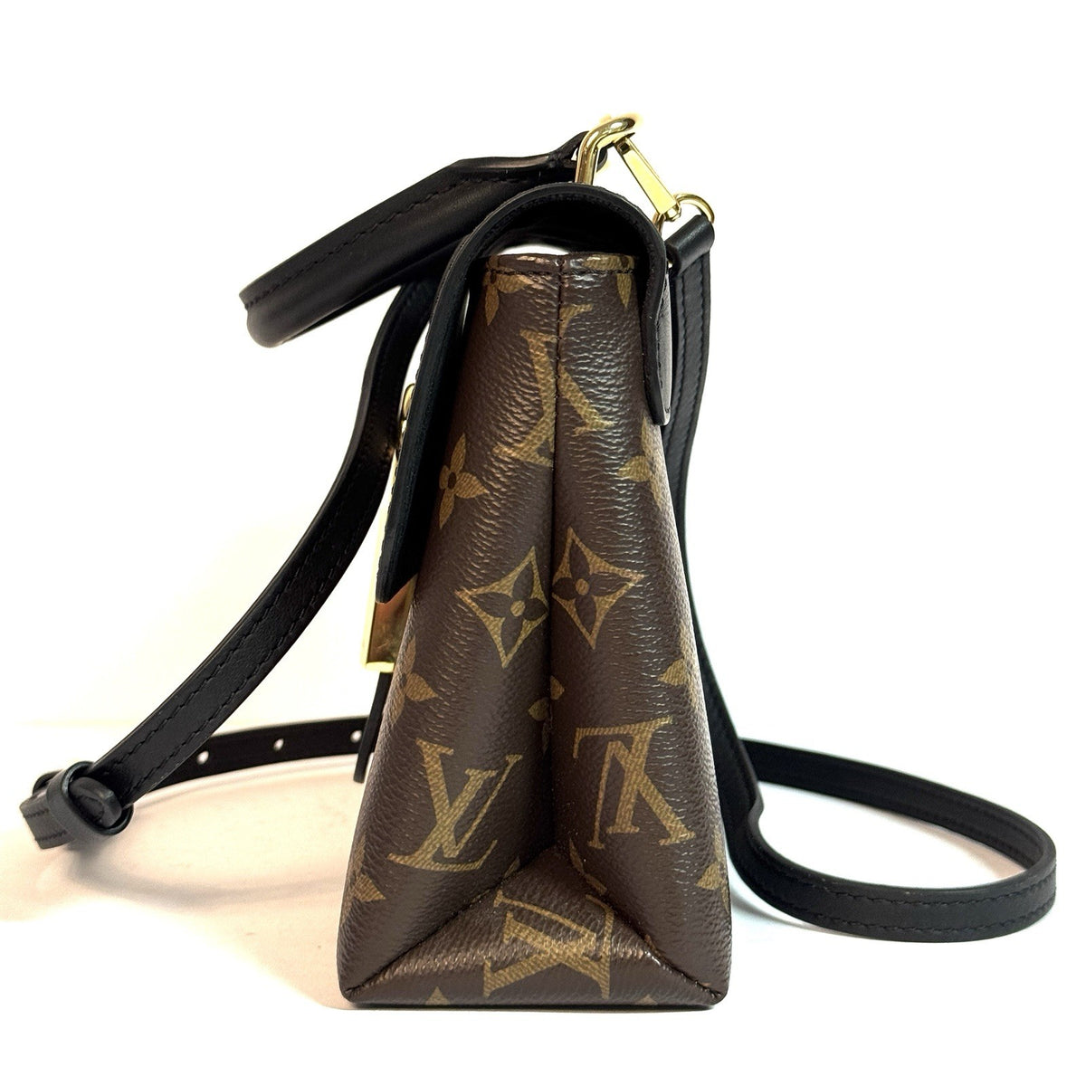 Louis Vuitton Locky BB Monogram Canvas & Schwarzes Leder Umhängetasche 2021