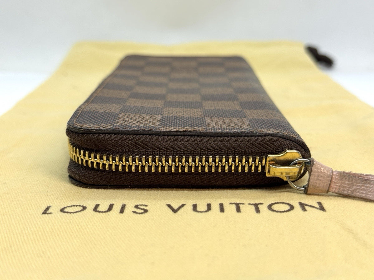 Louis Vuitton Portemonnaie Damen Zippy Slim Damier Ebene & Rose Ballerine 2017