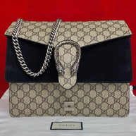Gucci Mittelgroße Dionysus GG Monogram & Schwarz Schultertasche