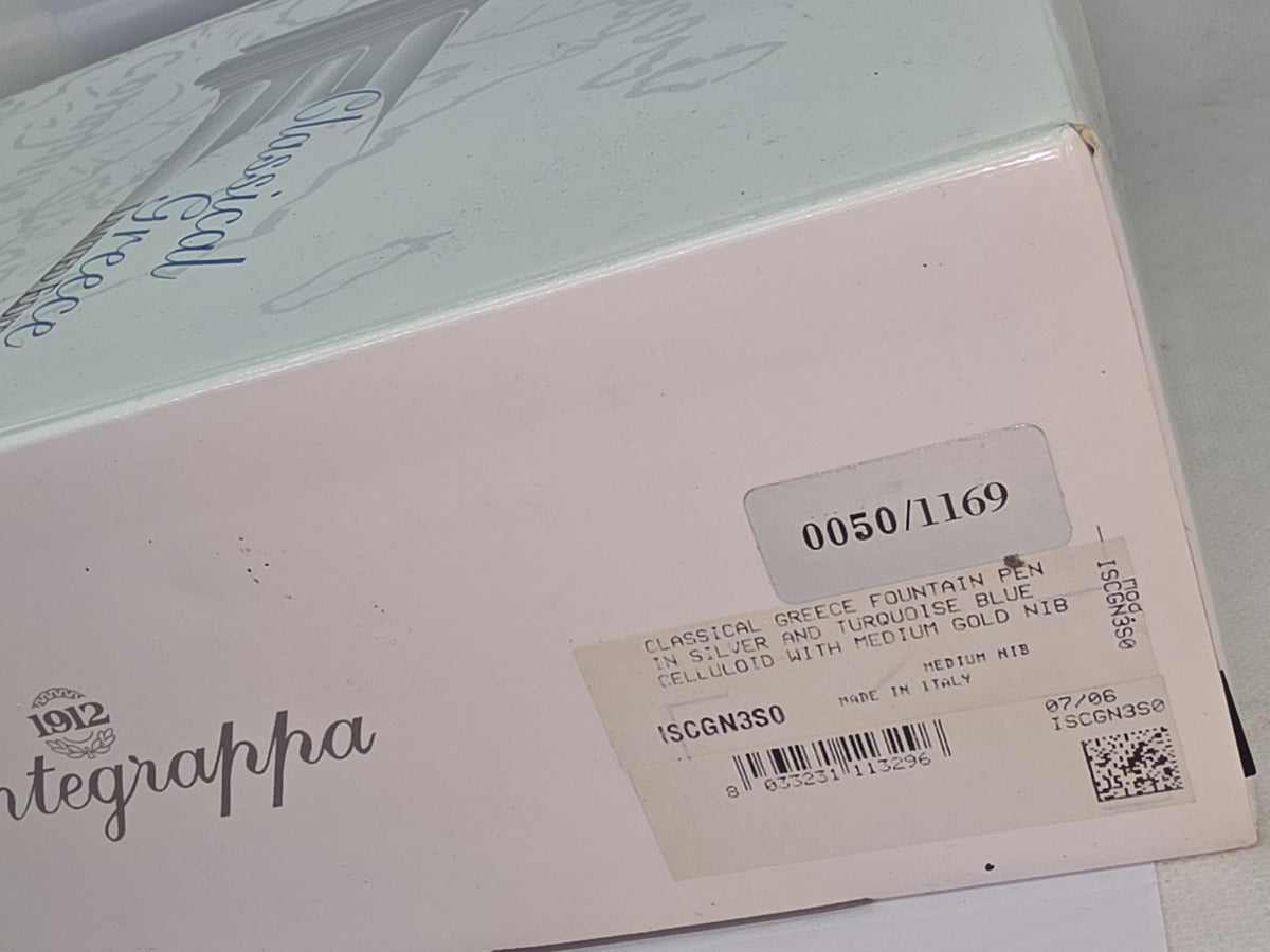 Montegrappa Classical Greece Silver Fountain Pen Limited M Nib Füllfederhalter ISCGN3S0