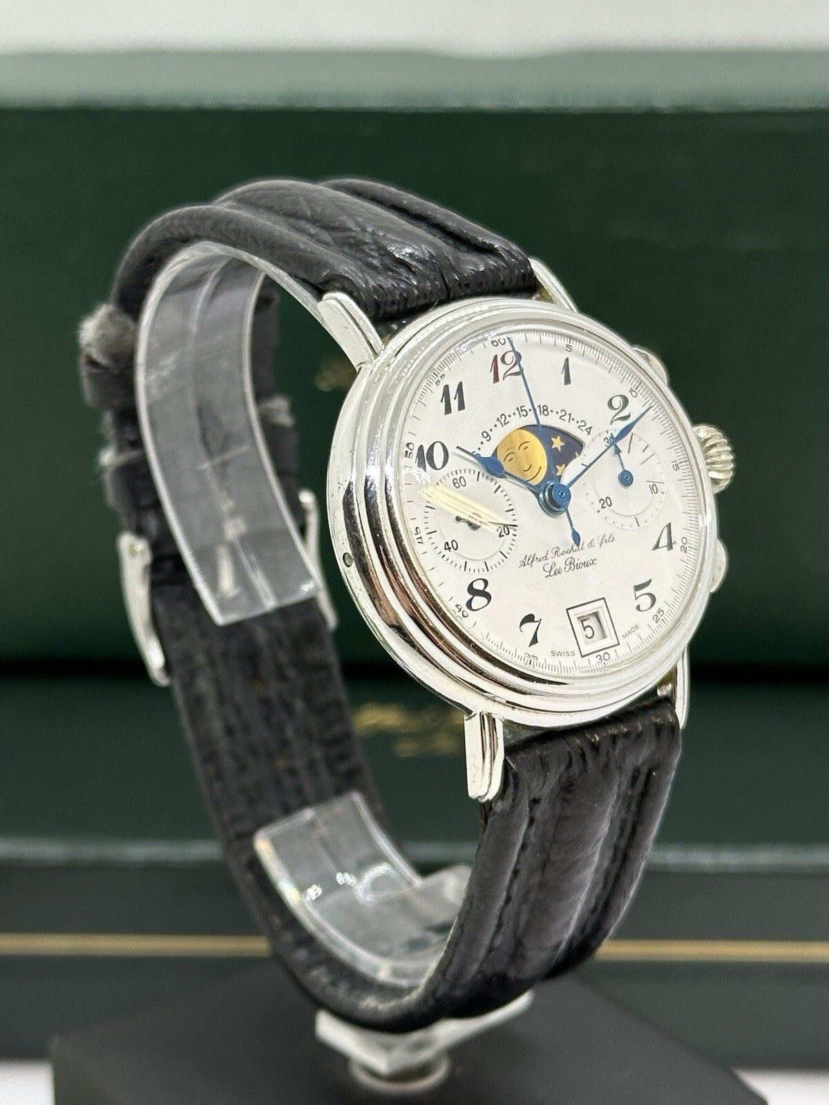 Alfred Rochat & fils (Chronoswiss) Chronograph Mondphase 925er Silber Limitiert