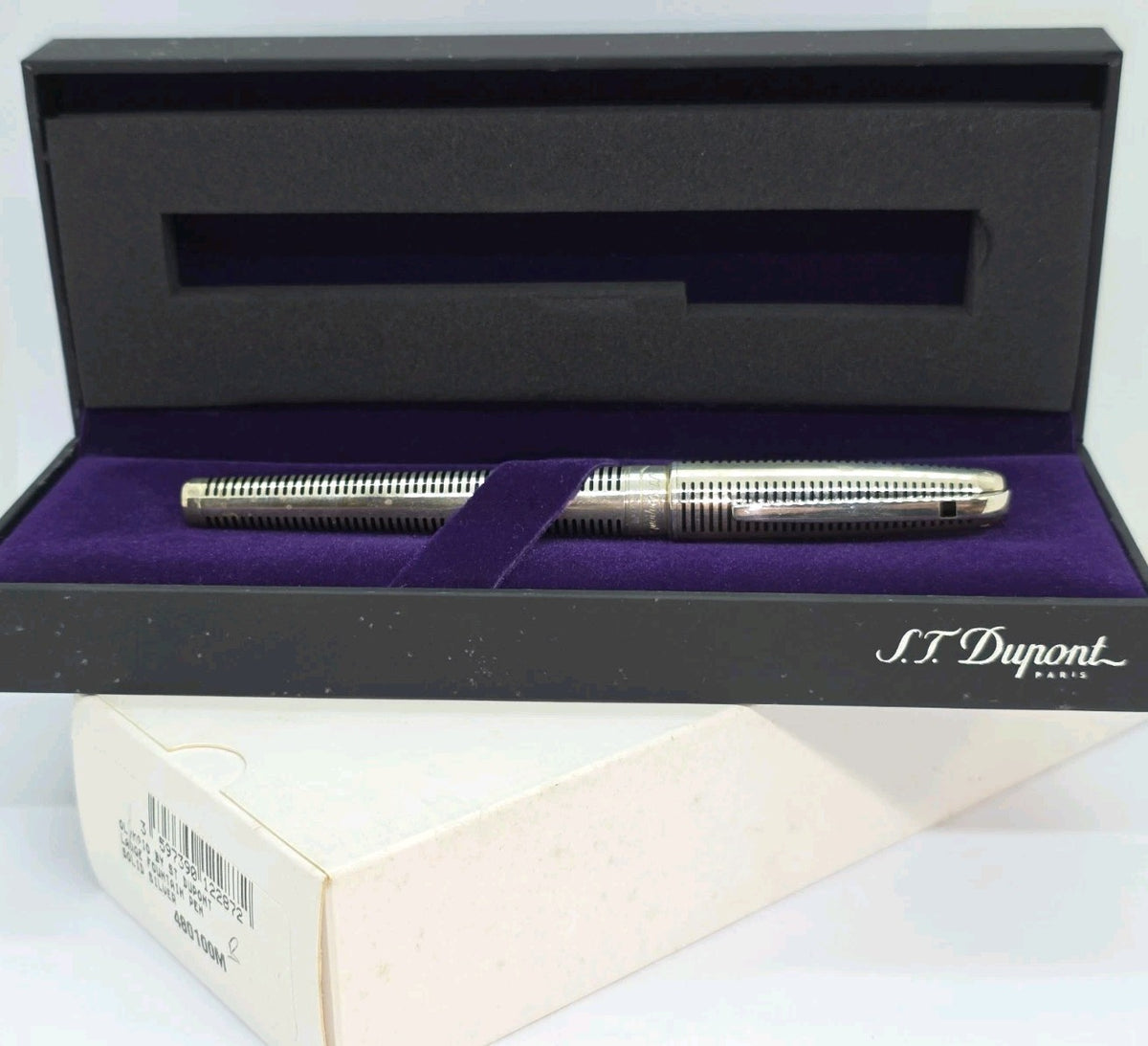 ST Dupont Olympio Laque De Chine Sterling Fountain Pen B Nib Füllfederhalter 480100M