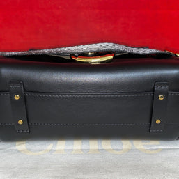 Chloe Tess Day Mini Crossbody Bag Leather Black kleine Umhängetasche Schwarz