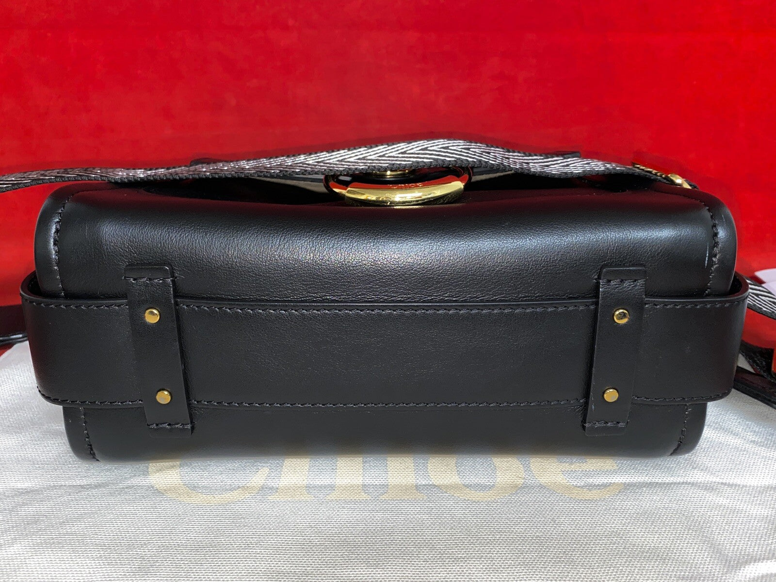 Chloe Tess Day Mini Crossbody Bag Leather Black kleine Umhängetasche Schwarz