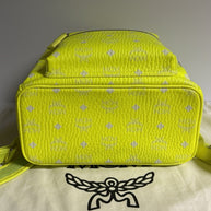 MCM Stark Rucksack + Portemonnaie Visetos Neon Gelb